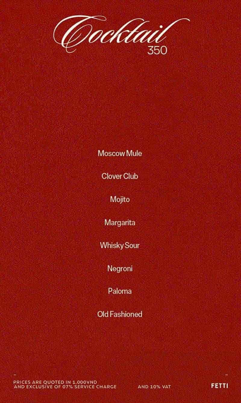 Fetti Lounge Menu - Image 2