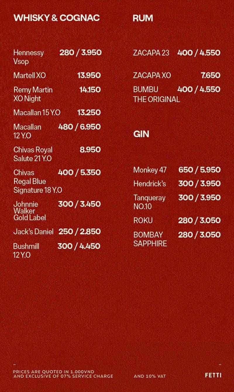 Fetti Lounge Menu - Image 6