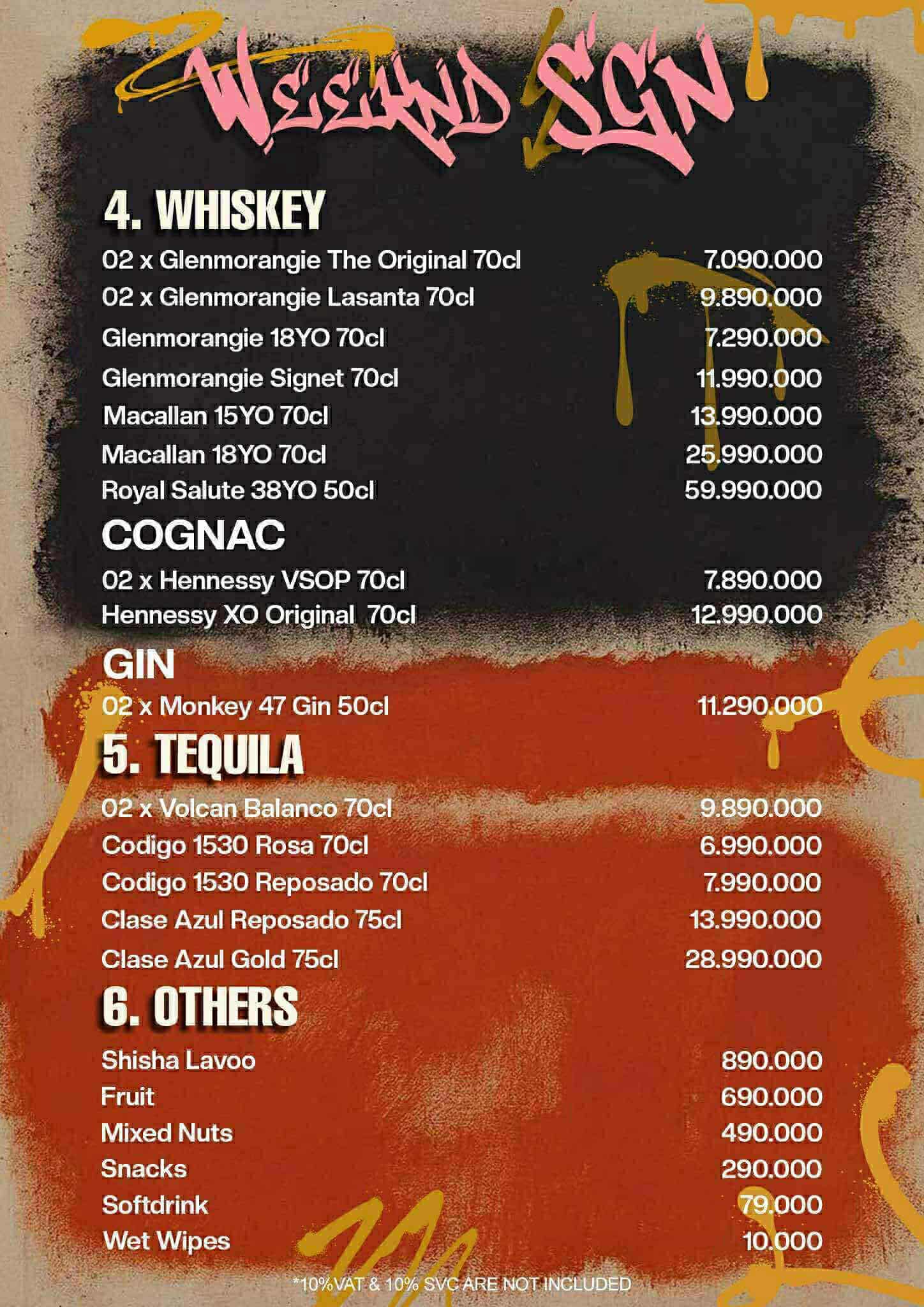 Weeknd SGN Menu - Image 3